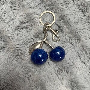 Blue Cherry Keychain